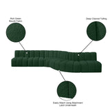 Arc Green Boucle Fabric Modular Sofa 102Green-S7C Meridian Furniture