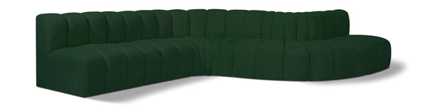 Arc Green Boucle Fabric Modular Sofa 102Green-S7C Meridian Furniture
