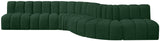 Arc Green Boucle Fabric Modular Sofa 102Green-S7C Meridian Furniture