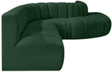 Arc Green Boucle Fabric Modular Sofa 102Green-S7C Meridian Furniture