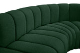 Arc Green Boucle Fabric Modular Sofa 102Green-S7C Meridian Furniture