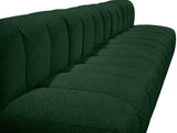 Arc Green Boucle Fabric Modular Sofa 102Green-S7C Meridian Furniture