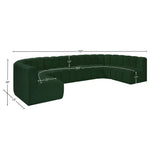 Arc Green Boucle Fabric Modular Sofa 102Green-S8A Meridian Furniture