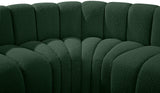 Arc Green Boucle Fabric Modular Sofa 102Green-S8A Meridian Furniture