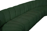 Arc Green Boucle Fabric Modular Sofa 102Green-S8A Meridian Furniture