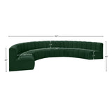 Arc Green Boucle Fabric Modular Sofa 102Green-S8B Meridian Furniture