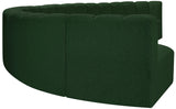 Arc Green Boucle Fabric Modular Sofa 102Green-S8B Meridian Furniture