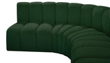 Arc Green Boucle Fabric Modular Sofa 102Green-S8B Meridian Furniture