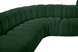 Arc Green Boucle Fabric Modular Sofa 102Green-S8B Meridian Furniture
