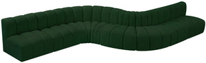 Arc Green Boucle Fabric Modular Sofa 102Green-S8C Meridian Furniture
