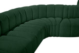 Arc Green Boucle Fabric Modular Sofa 102Green-S8C Meridian Furniture