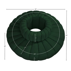 Arc Green Boucle Fabric Modular Sofa 102Green-S8D Meridian Furniture