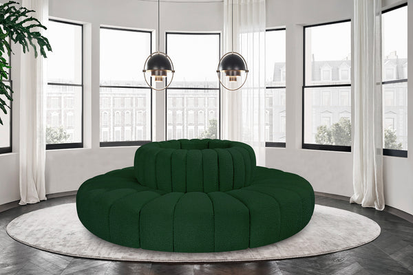 Arc Green Boucle Fabric Modular Sofa 102Green-S8D Meridian Furniture