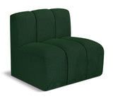 Arc Green Boucle Fabric Straight Chair 102Green-ST Meridian Furniture