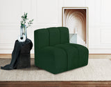 Arc Green Boucle Fabric Straight Chair 102Green-ST Meridian Furniture