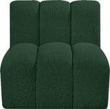 Arc Green Boucle Fabric Straight Chair 102Green-ST Meridian Furniture