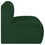 Arc Green Boucle Fabric Straight Chair 102Green-ST Meridian Furniture