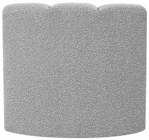 Arc Grey Boucle Fabric Curved Corner 102Grey-CC Meridian Furniture