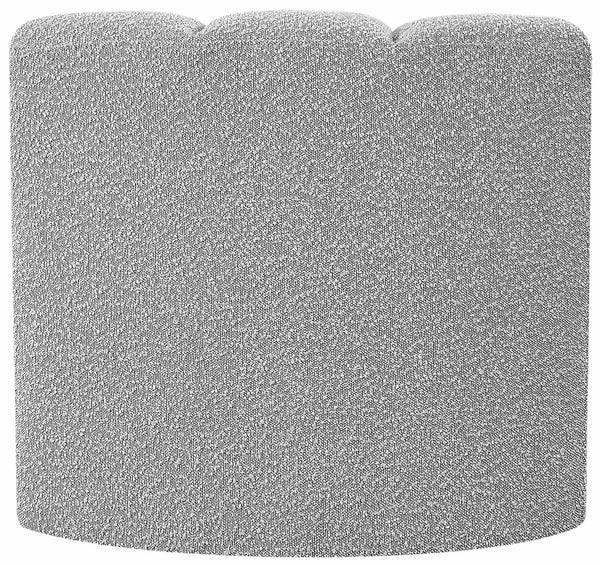 Arc Grey Boucle Fabric Curved Corner 102Grey-CC Meridian Furniture
