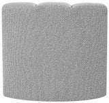 Arc Grey Boucle Fabric Curved Corner 102Grey-CC Meridian Furniture