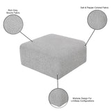 Arc Grey Boucle Fabric Ottoman 102Grey-Ott Meridian Furniture