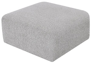 Arc Grey Boucle Fabric Ottoman 102Grey-Ott Meridian Furniture