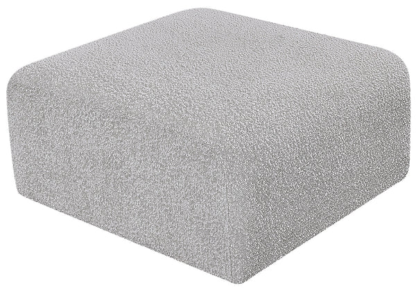 Arc Grey Boucle Fabric Ottoman 102Grey-Ott Meridian Furniture