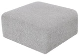 Arc Grey Boucle Fabric Ottoman 102Grey-Ott Meridian Furniture