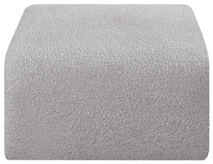 Arc Grey Boucle Fabric Ottoman 102Grey-Ott Meridian Furniture