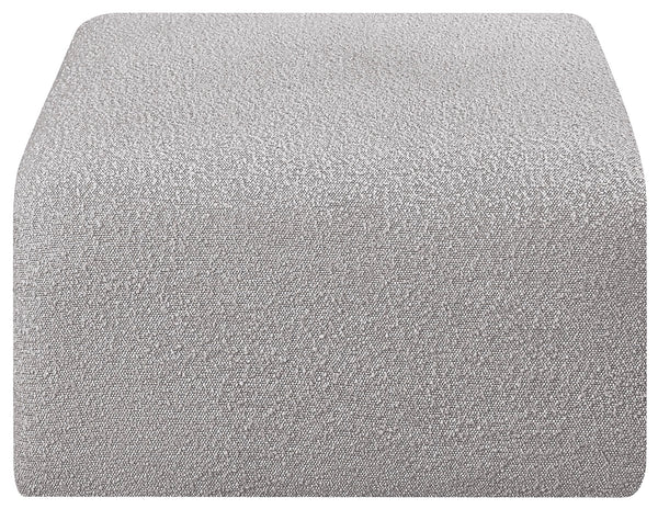 Arc Grey Boucle Fabric Ottoman 102Grey-Ott Meridian Furniture