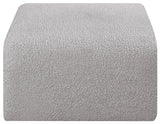 Arc Grey Boucle Fabric Ottoman 102Grey-Ott Meridian Furniture