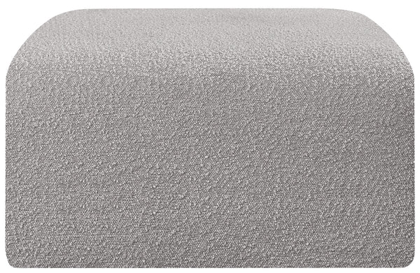 Arc Grey Boucle Fabric Ottoman 102Grey-Ott Meridian Furniture