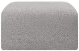 Arc Grey Boucle Fabric Ottoman 102Grey-Ott Meridian Furniture