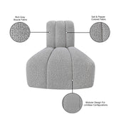 Arc Grey Boucle Fabric Reverse Corner 102Grey-RC Meridian Furniture