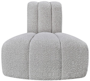 Arc Grey Boucle Fabric Reverse Corner 102Grey-RC Meridian Furniture
