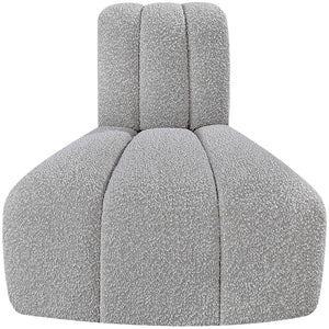 Arc Grey Boucle Fabric Reverse Corner 102Grey-RC Meridian Furniture