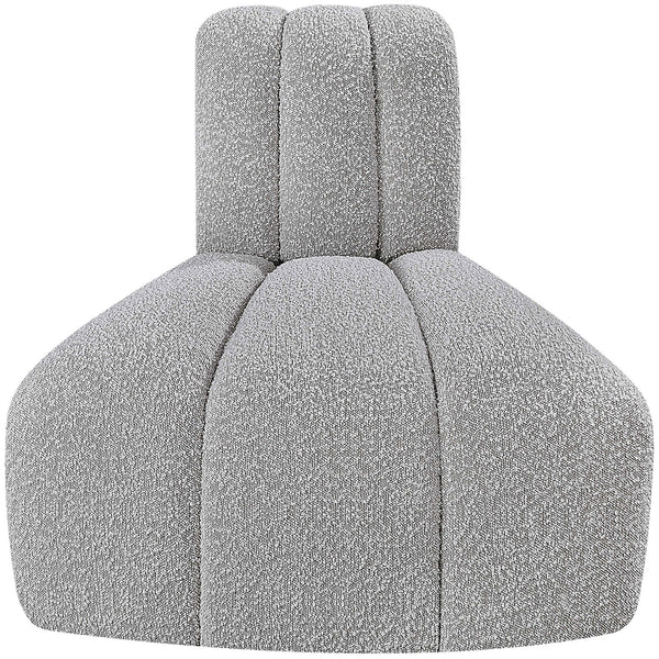 Arc Grey Boucle Fabric Reverse Corner 102Grey-RC Meridian Furniture