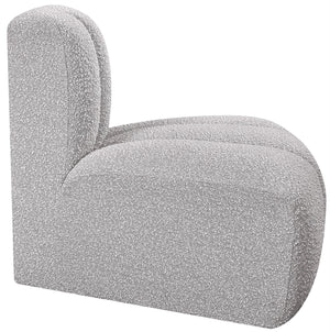 Arc Grey Boucle Fabric Reverse Corner 102Grey-RC Meridian Furniture