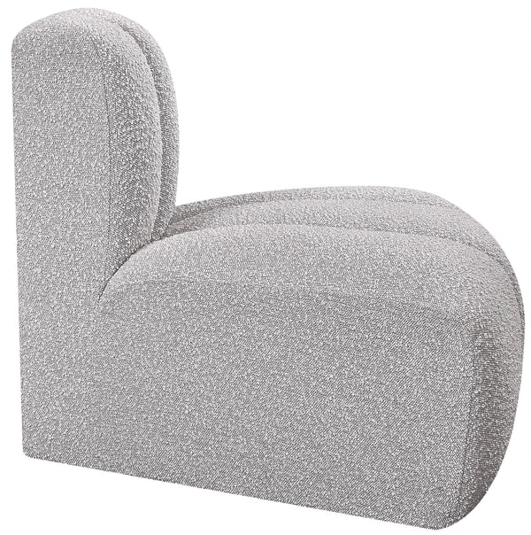 Arc Grey Boucle Fabric Reverse Corner 102Grey-RC Meridian Furniture