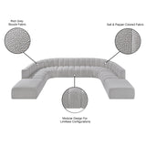 Arc Grey Boucle Fabric Modular Sofa 102Grey-S10A Meridian Furniture