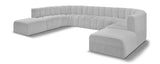 Arc Grey Boucle Fabric Modular Sofa 102Grey-S10A Meridian Furniture