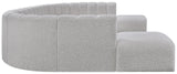 Arc Grey Boucle Fabric Modular Sofa 102Grey-S10A Meridian Furniture