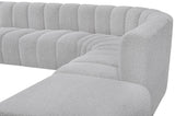 Arc Grey Boucle Fabric Modular Sofa 102Grey-S10A Meridian Furniture