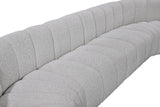 Arc Grey Boucle Fabric Modular Sofa 102Grey-S10A Meridian Furniture