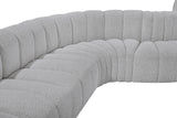 Arc Grey Boucle Fabric Modular Sofa 102Grey-S10A Meridian Furniture