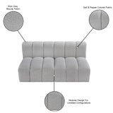 Arc Grey Boucle Fabric Modular Sofa 102Grey-S2A Meridian Furniture