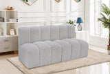 Arc Grey Boucle Fabric Modular Sofa 102Grey-S2A Meridian Furniture