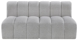 Arc Grey Boucle Fabric Modular Sofa 102Grey-S2A Meridian Furniture