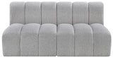 Arc Grey Boucle Fabric Modular Sofa 102Grey-S2A Meridian Furniture