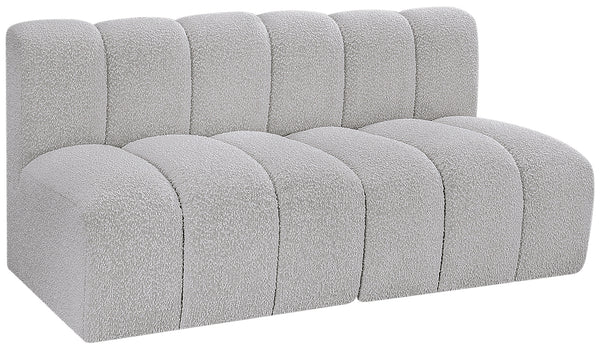 Arc Grey Boucle Fabric Modular Sofa 102Grey-S2A Meridian Furniture